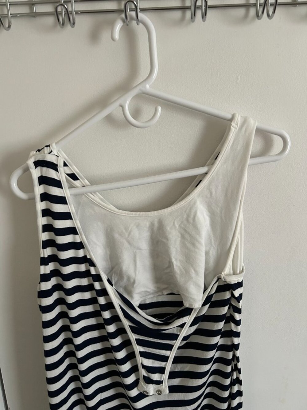 Seraphine Navy and White Striped Maternity Dress - Picture 5 of 5